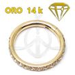 Aro Segmentado con Joyas en canto - 14K