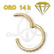 Aro Segmentado con Joyas en canto - 14K